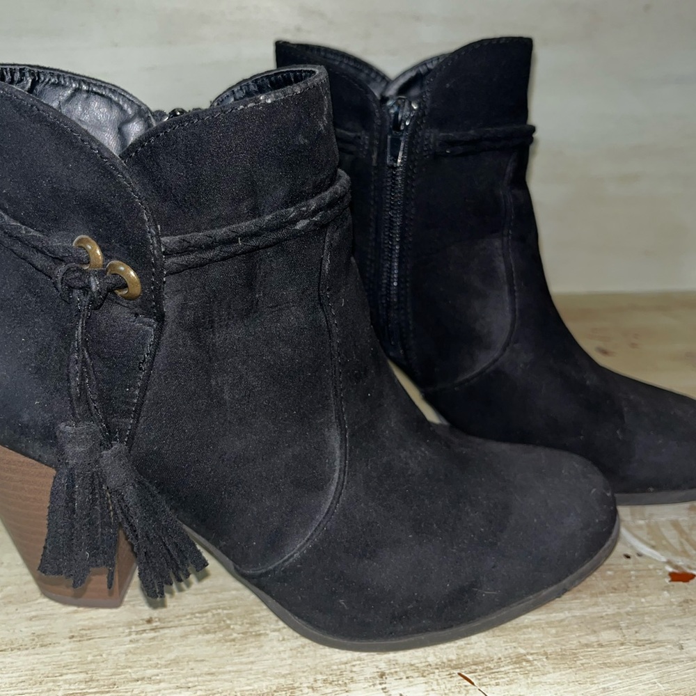 Black booties size 9